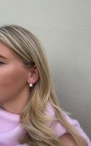 Beautiful South Sea Pearl and Diamond drop earrings