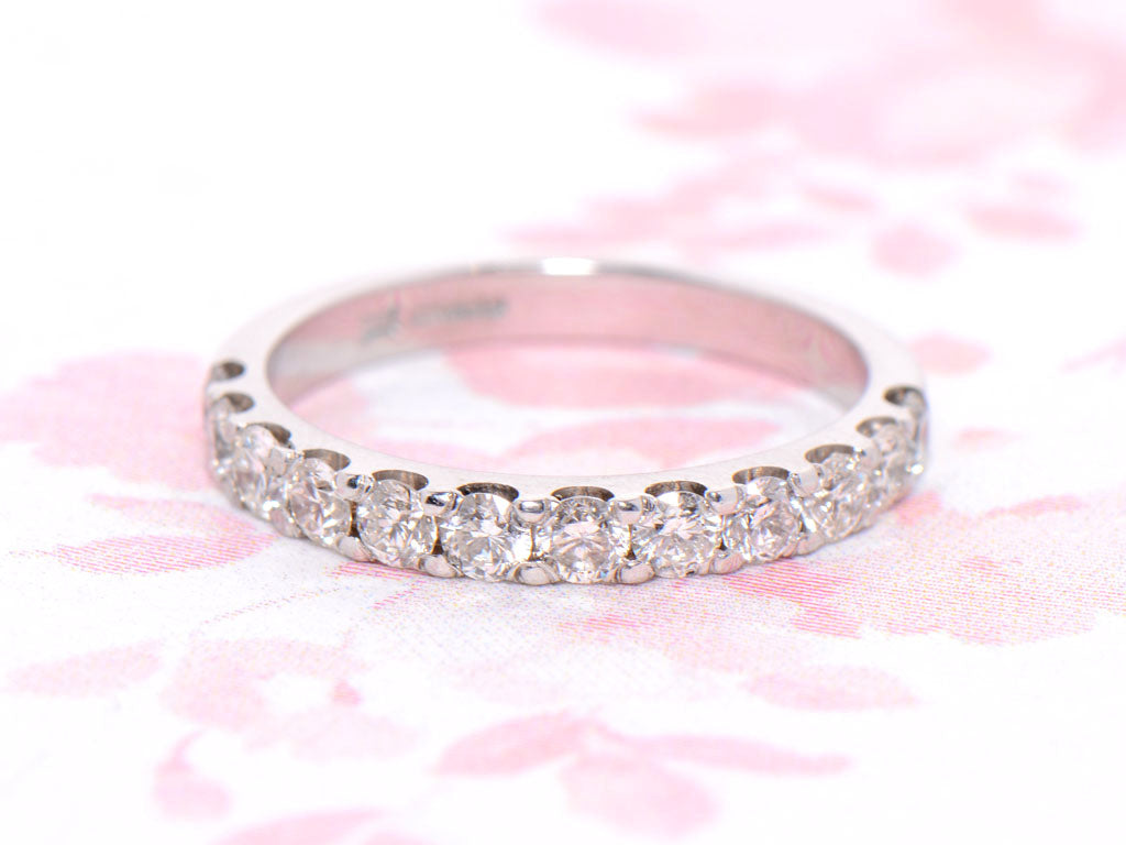 Platinum and Diamond Half Eternity Ring