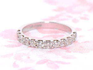 Platinum and Diamond Half Eternity Ring