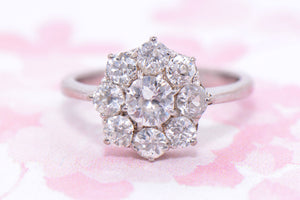 Antique Old Brilliant Cut Diamond Cluster ring