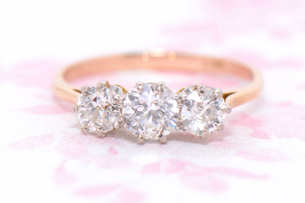 Twentieth Century Diamond Trilogy Ring