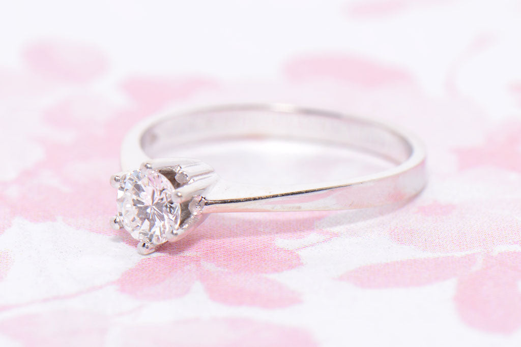 Diamond solitaire ring