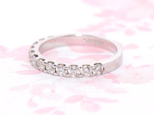 Platinum and Diamond Half Eternity Ring