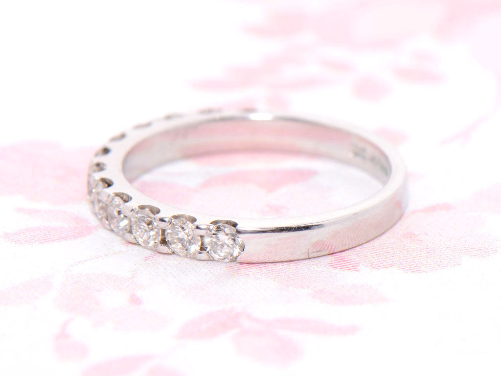 Platinum and Diamond Half Eternity Ring