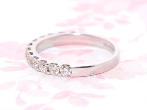 Platinum and Diamond Half Eternity Ring