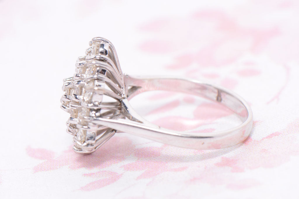 Beautiful Diamond Cluster Ring