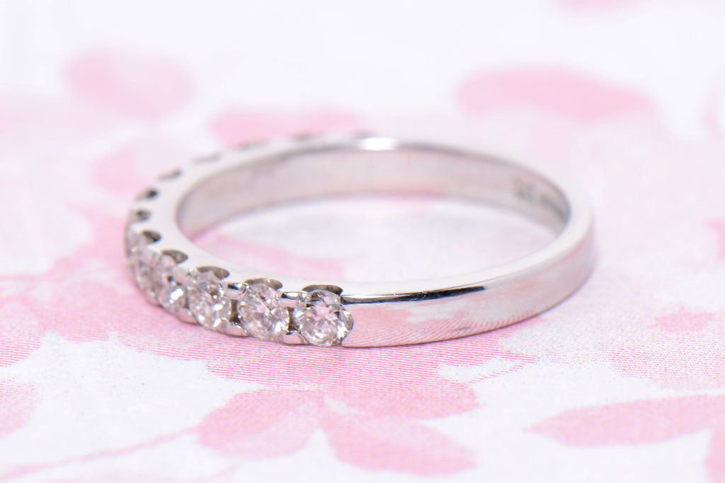 18ct White Gold and Diamond Half Eternity ring