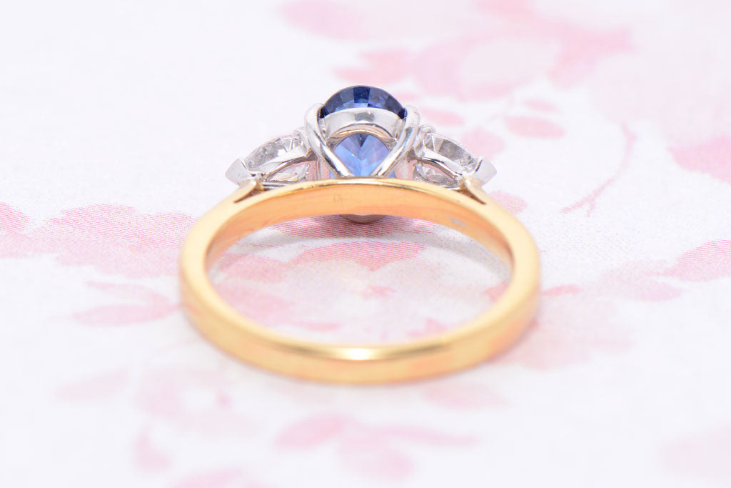 Vintage Sapphire and Diamond Trilogy Ring