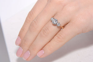 Round Brilliant Cut Diamond Trilogy Ring