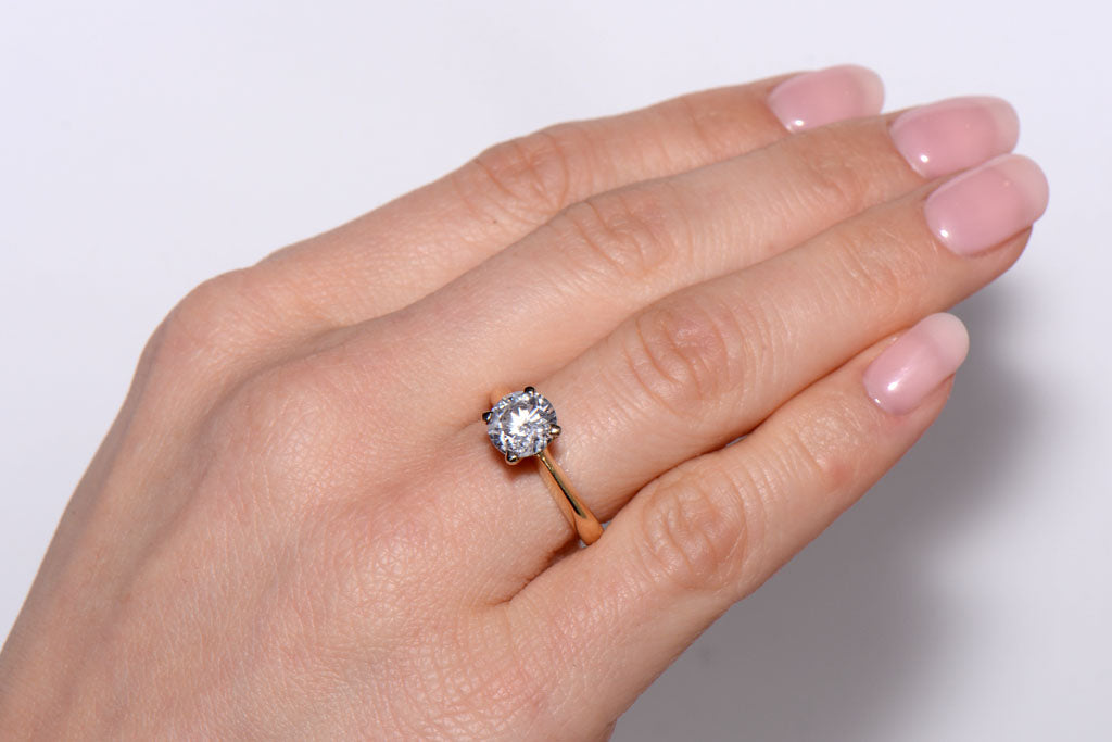 A 1.90 Carat Classic Brilliant Cut Diamond Solitaire Ring