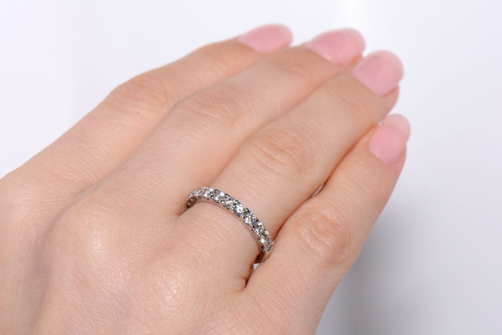 18ct White Gold and Diamond Half Eternity ring