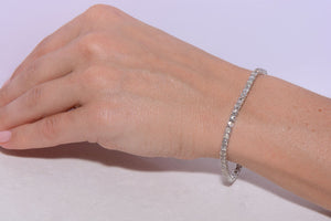 18ct White Gold and Diamond Line Bracelet