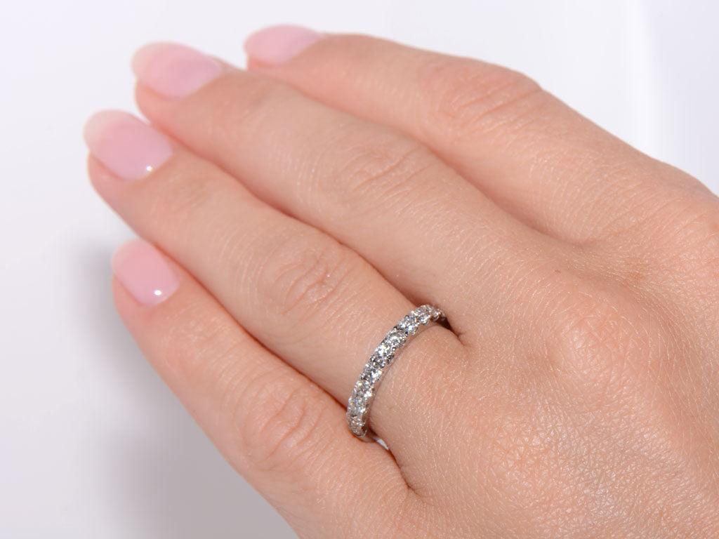 Platinum and Diamond Half Eternity Ring