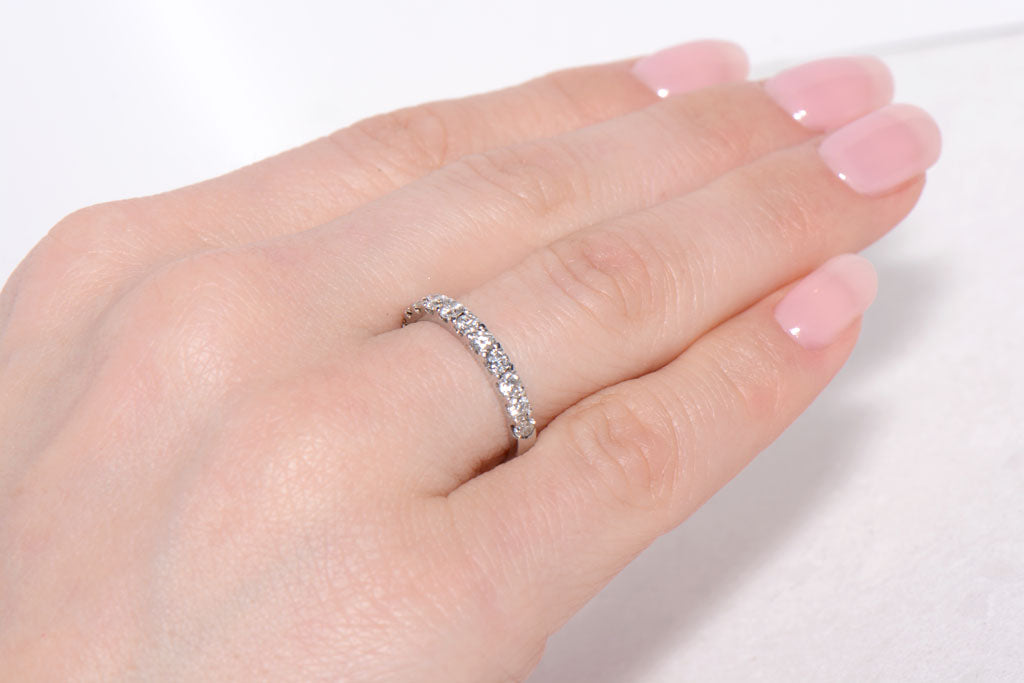 18ct White Gold and Diamond Half Eternity ring