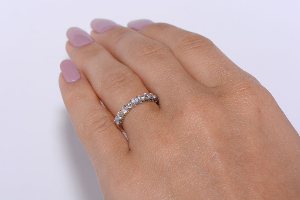 18ct White Gold and Diamond band