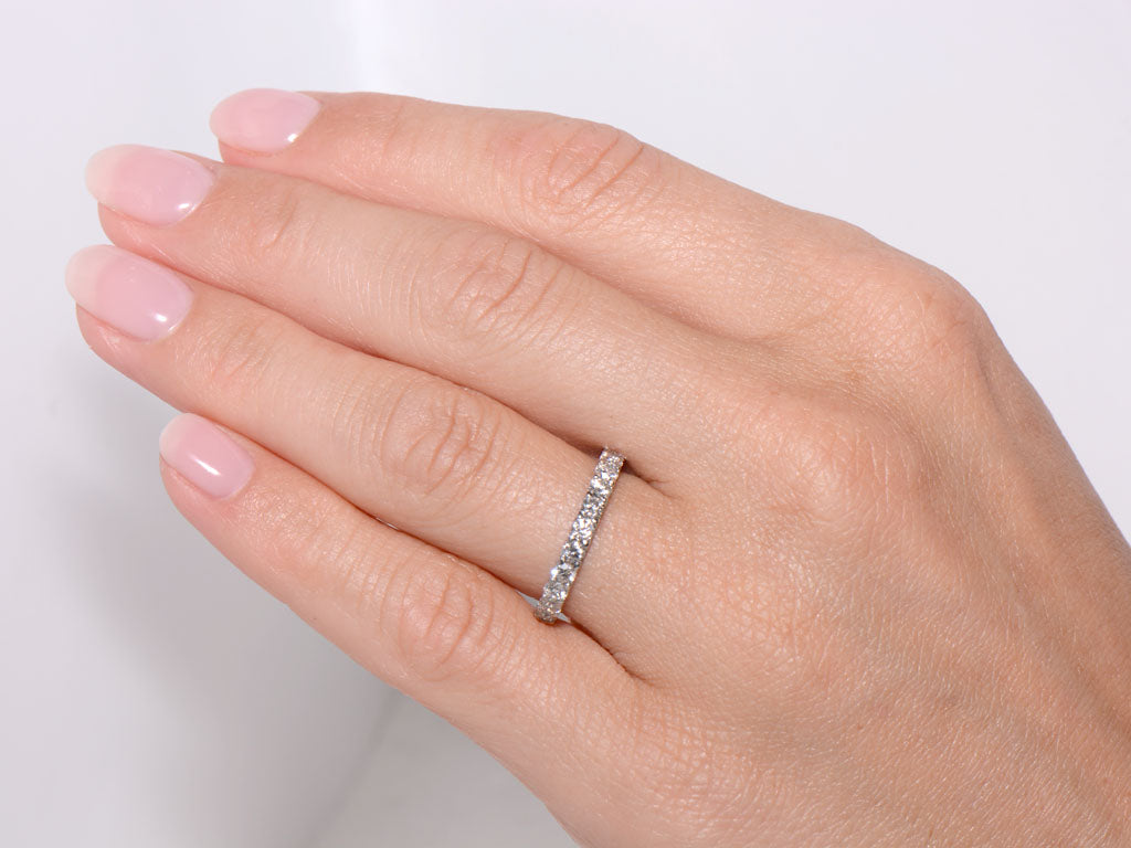 Platinum and Diamond Half Eternity Ring