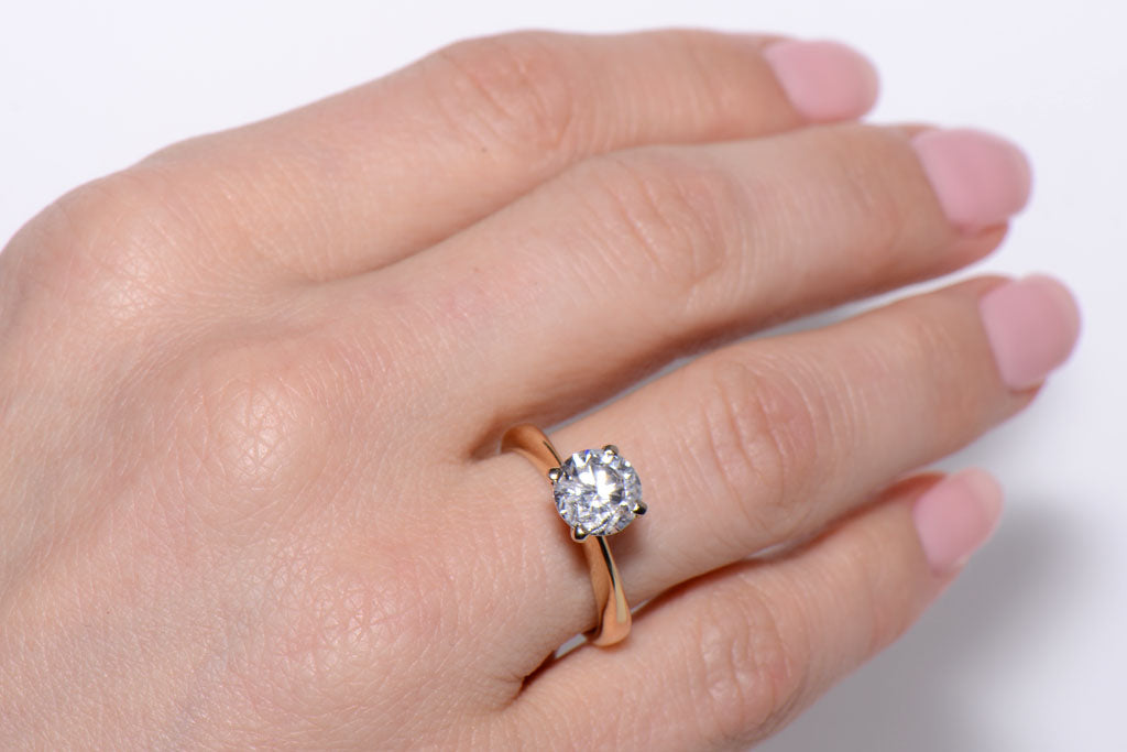 A 1.90 Carat Classic Brilliant Cut Diamond Solitaire Ring