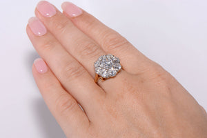 Impressive Antique Style Diamond Cluster Ring