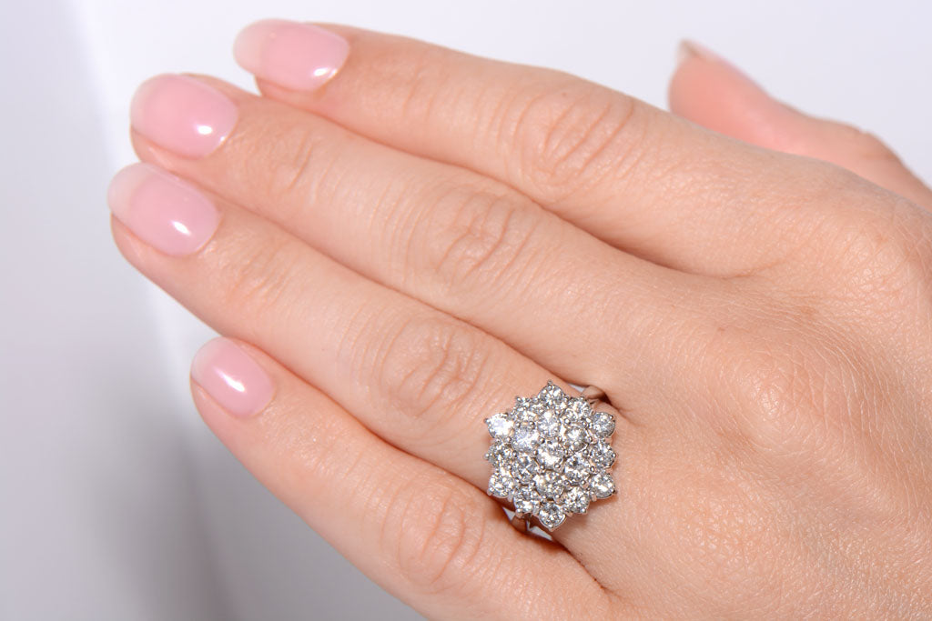 Beautiful Diamond Cluster Ring