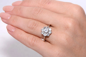 Antique Old Brilliant Cut Diamond Cluster ring