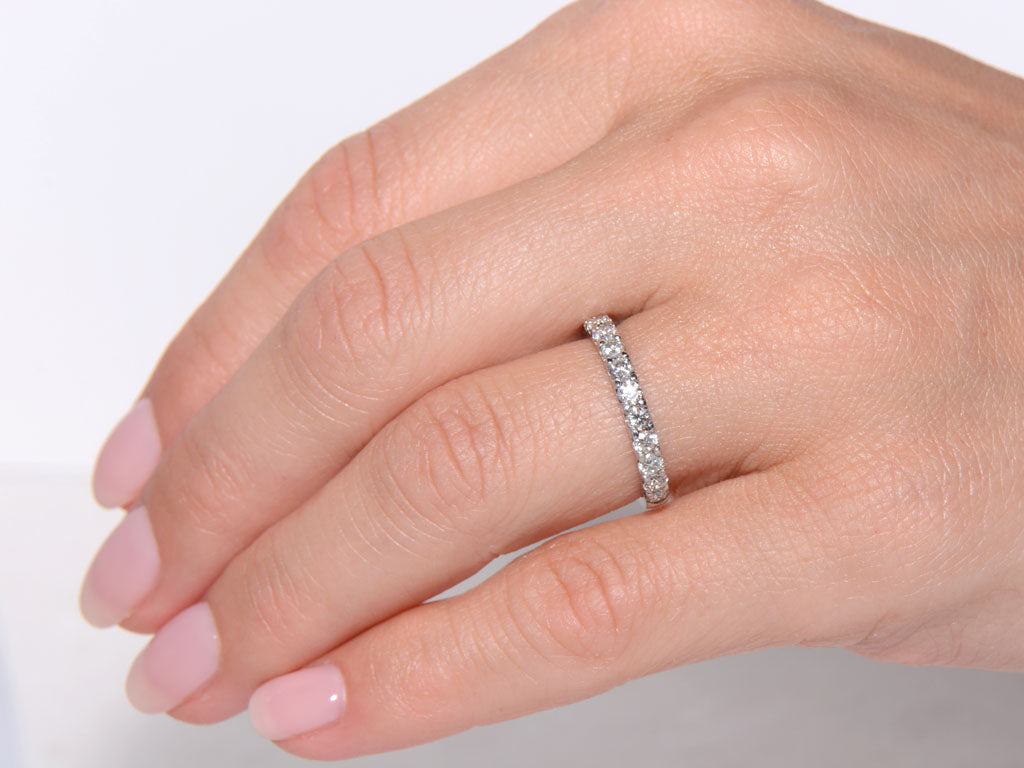 Platinum and Diamond Half Eternity Ring