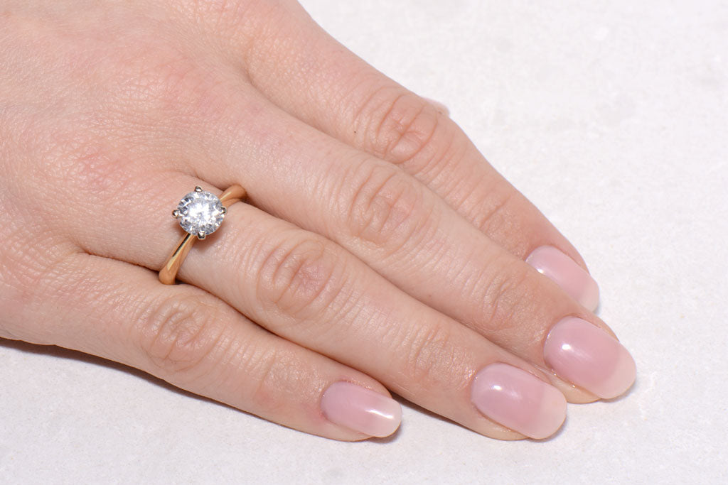 A 1.90 Carat Classic Brilliant Cut Diamond Solitaire Ring