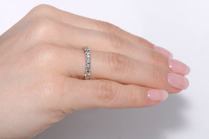 18ct White Gold and Diamond Half Eternity ring