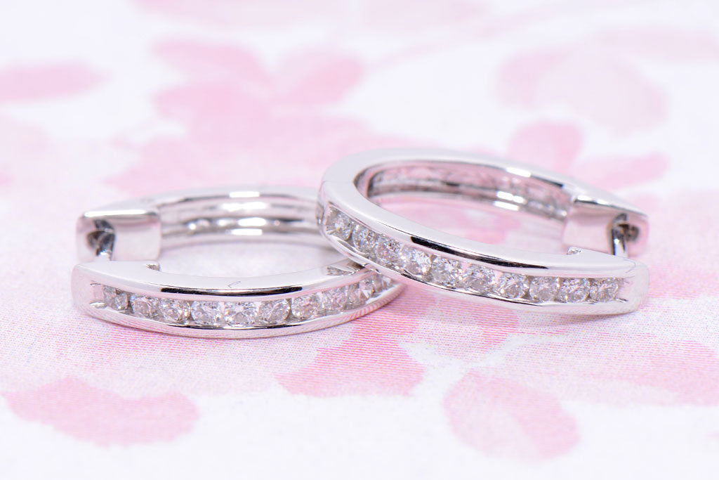 Diamond Hoop Earrings