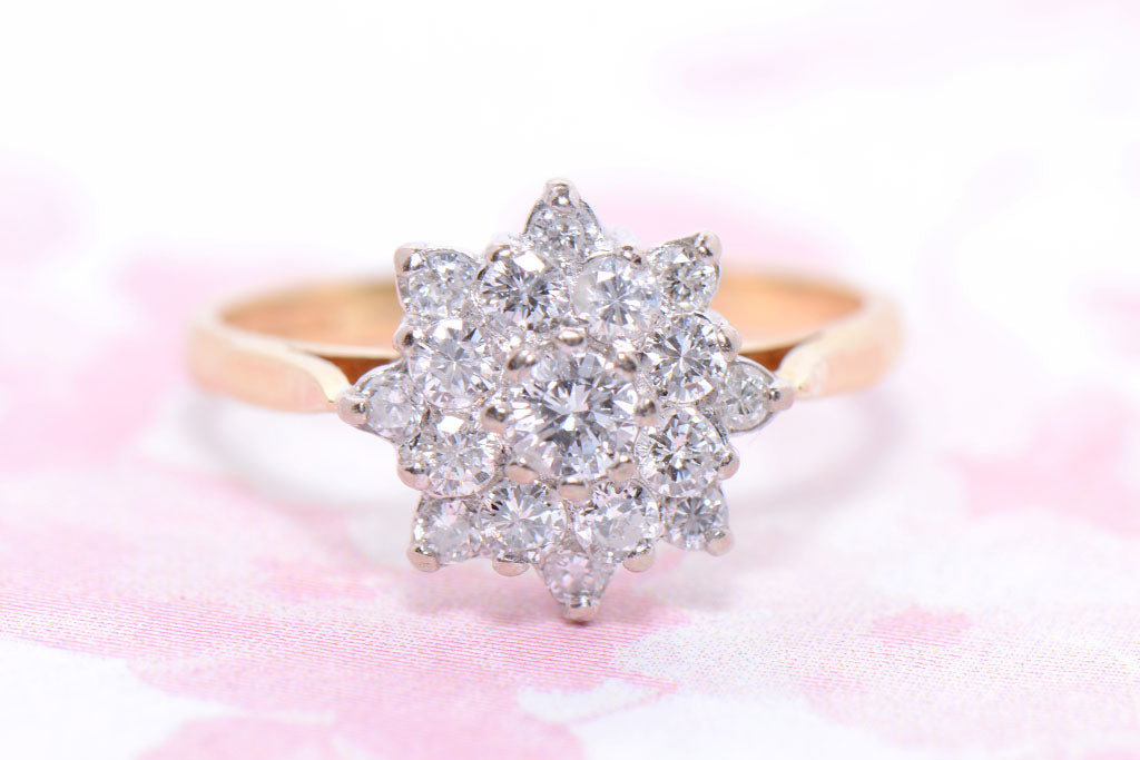 Twentieth Century Diamond Cluster Ring