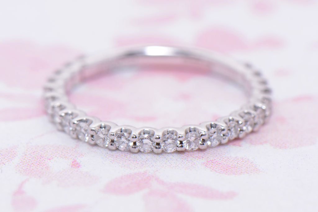 Platinum Diamond half eternity ring