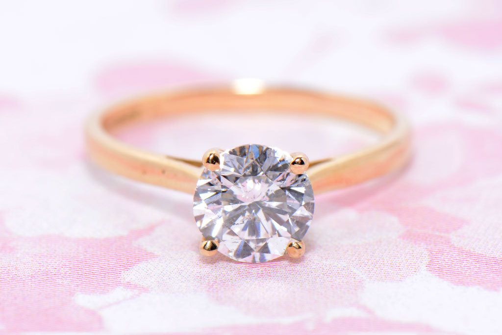 A 1.18 Carat Diamond Solitaire engagement ring