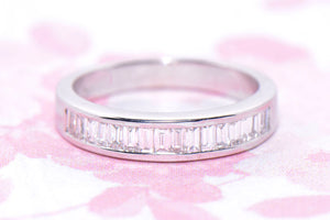 Diamond Baguette Cut half eternity ring