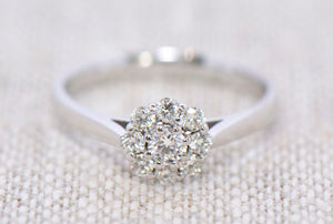 Diamond Daisy Cluster ring