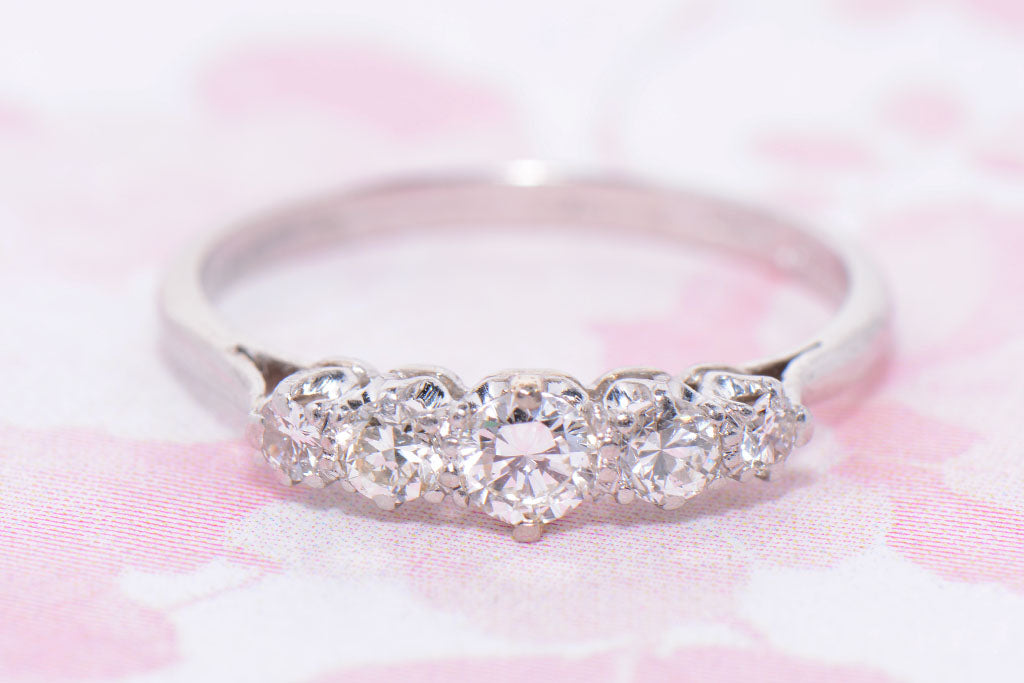 Platinum Diamond five stone ring