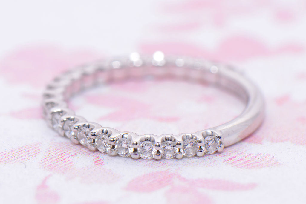 Platinum Diamond half eternity ring