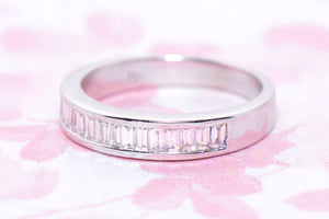 Diamond Baguette Cut half eternity ring