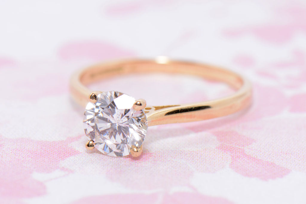 A 1.18 Carat Diamond Solitaire engagement ring