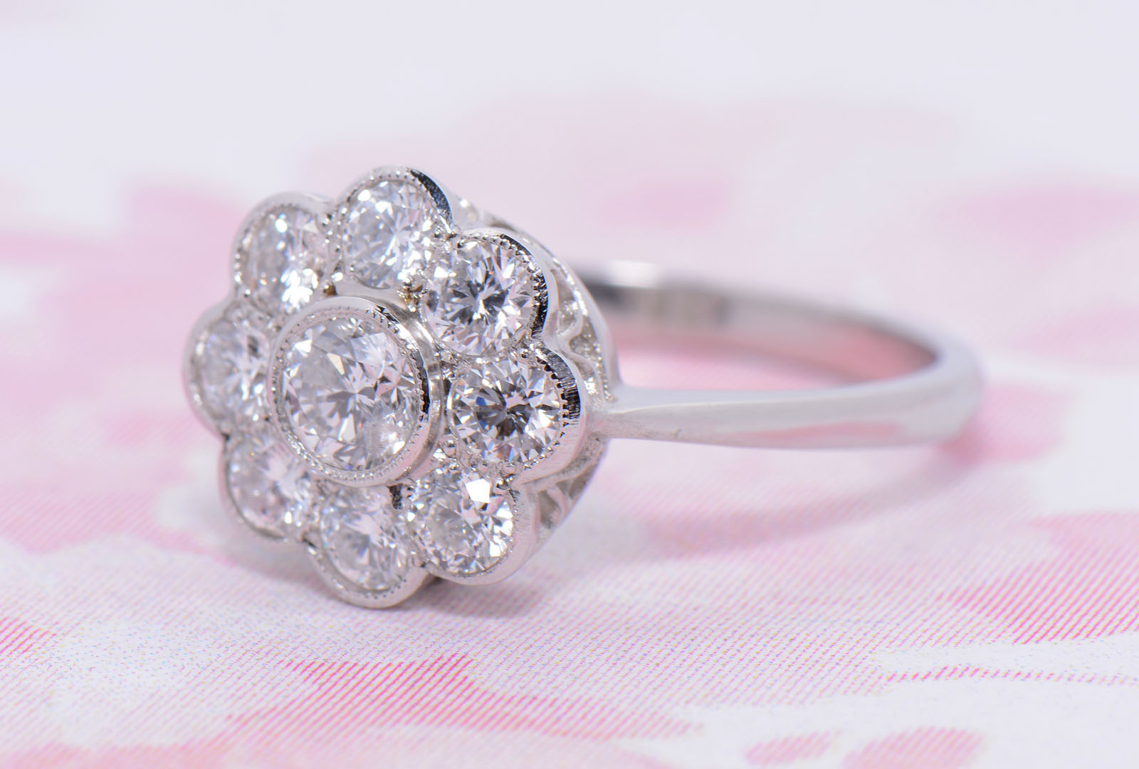 1.00 Carat Diamond Daisy Cluster ring