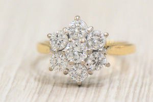 Twentieth Century Diamond Cluster Ring