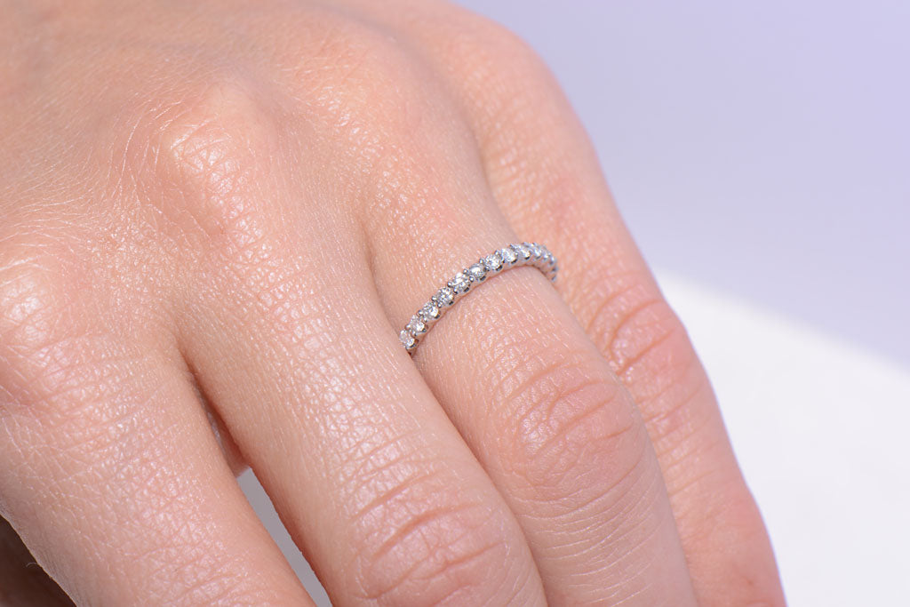 Platinum Diamond half eternity ring