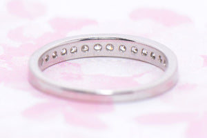 Platinum and Diamond half hoop ring