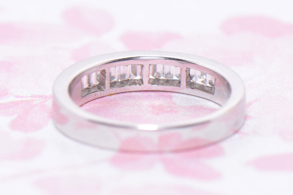 Diamond Baguette Cut half eternity ring