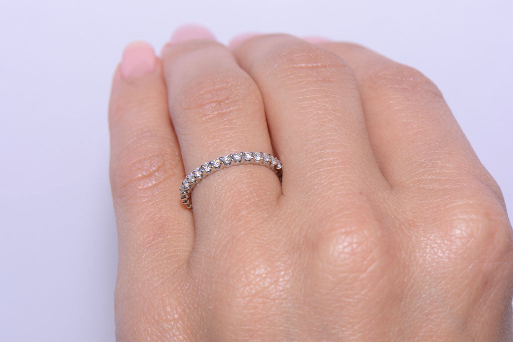 Platinum Diamond half eternity ring