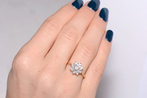 Twentieth Century Diamond Cluster Ring