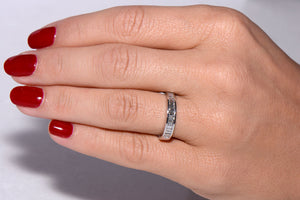 Diamond Baguette Cut half eternity ring