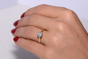 A 1.18 Carat Diamond Solitaire engagement ring