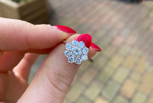 Twentieth Century Diamond Daisy Cluster Ring