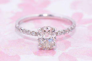 Oval Cut Diamond Solitaire Engagement Ring