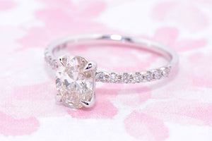 Oval Cut Diamond Solitaire Engagement Ring