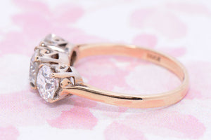 Round Brilliant Cut Diamond Trilogy Ring